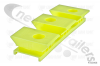 4103006 Cargo Floor Plastic Bearing Block Yellow, 3/97 Height 32mm Lipped