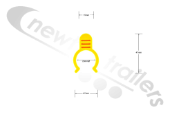 tbc Cargo Floor Plastic Emergency Override Yellow Tag For Start/Stop Solenoid