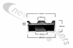 30.0695  Plank Slat 8-18/112mm HDI single seal