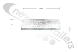BDICO08034 Cargo Floor Plank End Cap 112mm Aluminium with Knapen Logo (Single)