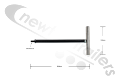 5158001 Cargo Floor CF300 T-Bar Change Over Handle For Cargo Floor Moving Floor Trailer