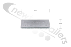 5164001.1 Cargo Floor Plank End Cap 97mm Aluminium with Cargo Logo (Single)