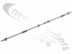 5355002 Cargo Floor CF300 & 500 Threaded Rod With Two Spring Washers 930mm