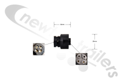 6308002 Cargo Floor CF300 - Plug for CF3 or CF7 Control Box - 4 Pin Nylon (Female)