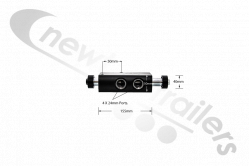 7170003 Cargo Floor CF300 Operation valve / Changeover Valve For Pipe Assembly Two Bolt Fixing