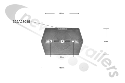 322A28015 Legras Nylon Glider Wear Pad Injection Moulded