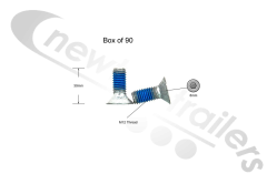 502112030.2 Cargo Floor Plank CF500 Counter Sunk Screw M12 x 30mm Zinc Plated (x90)
