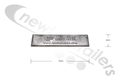 5164010.1 Box 16 Cargo Floor Plank End Cap Aluminium end cap for profile 156,8 mm.  6,17'' Box 16