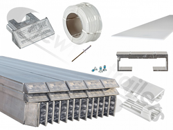 24 10mm Rib Revision Set  Cargo Floor Plank 10mm x 97mm Ridged Revision Set (23+1) with End Caps and Twist Bearings