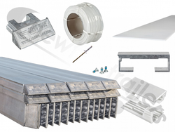24 10mm Smooth Revision Set Cargo Floor Plank 10mm x 97mm Smooth Revision Set (23+1) with End Caps and Twist Bearings