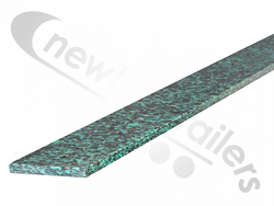 4101002 Cargo Floor Solid plastic bearing strip 1.990 x 60 x 7 mm with 5 countersunk holes Ø 6,5 mm, incl. blind rivets