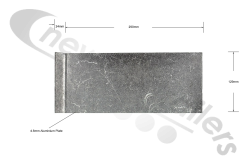 7371066 Cargo Floor Aluminium anti wear protection strip 5 mm. excl. holes for welding (156,8mm) 15 plank system