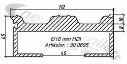21 HDI Revision Set Twister Cargo Floor Plank 18/8mm x 112mm HDI Revision Set (20+1) with End Caps Twister Bearing