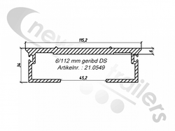 21.0549  Plank Slat 6/112mm ribbed double seal