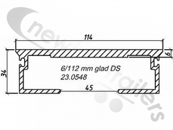 23.0548 Plank Slat 6/112mm-DS smooth