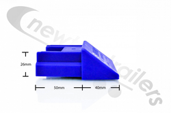 4104002.1 Cargo Floor Plank End Cap 97mm Plastic Blue (Single)