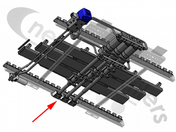 5160002 Cargo Floor CF300 & CF500 Ram Nylon Guide Block Set With Bolts, Mounting Plates & Lock Tabs (CF300 / CF500)