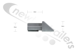 5164001.1 Cargo Floor Plank End Cap 97mm Aluminium with Cargo Logo (Single)