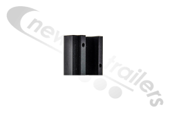 41005020 Cargo Floor Black Clamp for 25mm Hydraulic Pipe (Single) - 21 Plank System