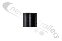 41005020 Cargo Floor Black Clamp for 25mm Hydraulic Pipe (Single)
