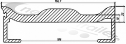 81.5440 Cargo Floor Plank Slat 10/22-156,8mm XHDI Single Plank Single Seal