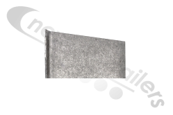 7371066 Cargo Floor Aluminium anti wear protection strip 5 mm. excl. holes for welding (156,8mm) 15 plank system