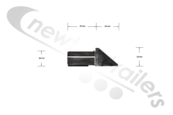 5164010.1 Box 16 Cargo Floor Plank End Cap Aluminium End Cap For Profile 156,8 mm. 6,17'' Box of 16