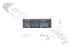 Aluminium End Caps Newton Trailers Floor Plank End Cap 112mm Aluminium with Newton Trailers Logo (Single)