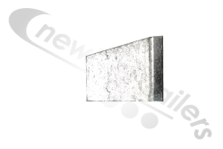 7371066 Cargo Floor Aluminium anti wear protection strip 5 mm. excl. holes for welding (156,8mm) 15 plank system